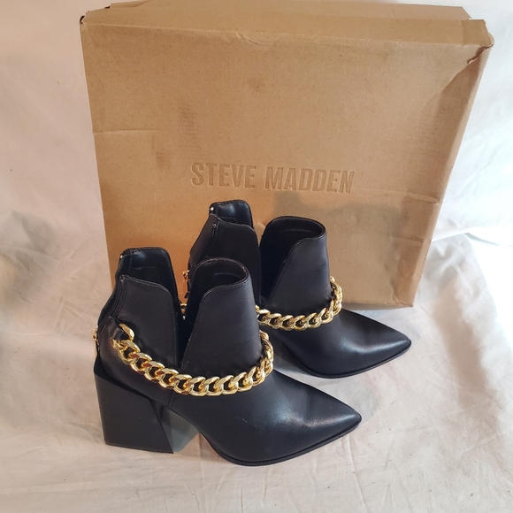 Revolve Steve Madden Women's Size 6 Black Tranquil Ankle Boots New - Picture 2 of 6